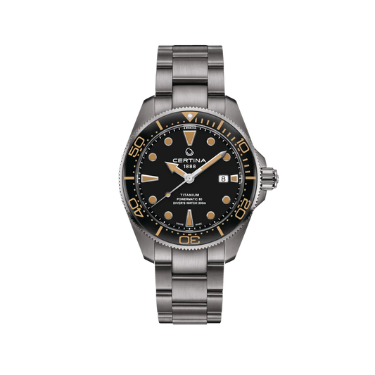 Certina DS Action Titanium Diver Powermatic 80 Black Dial C032.607.44.051.00 Swiss Made