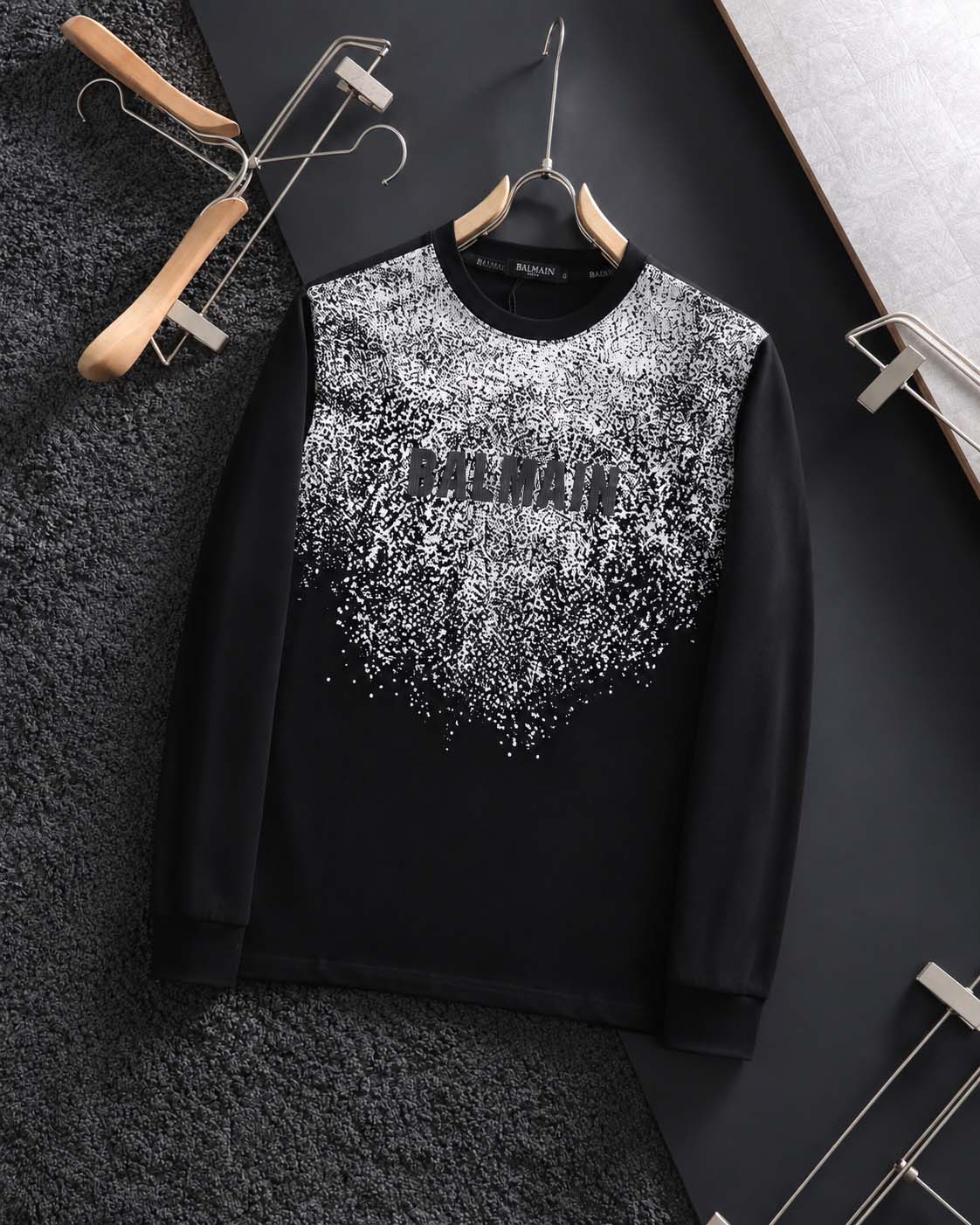 BALMAIN بلوزة كم خفيف دبل فيس صيني (10 حبات)