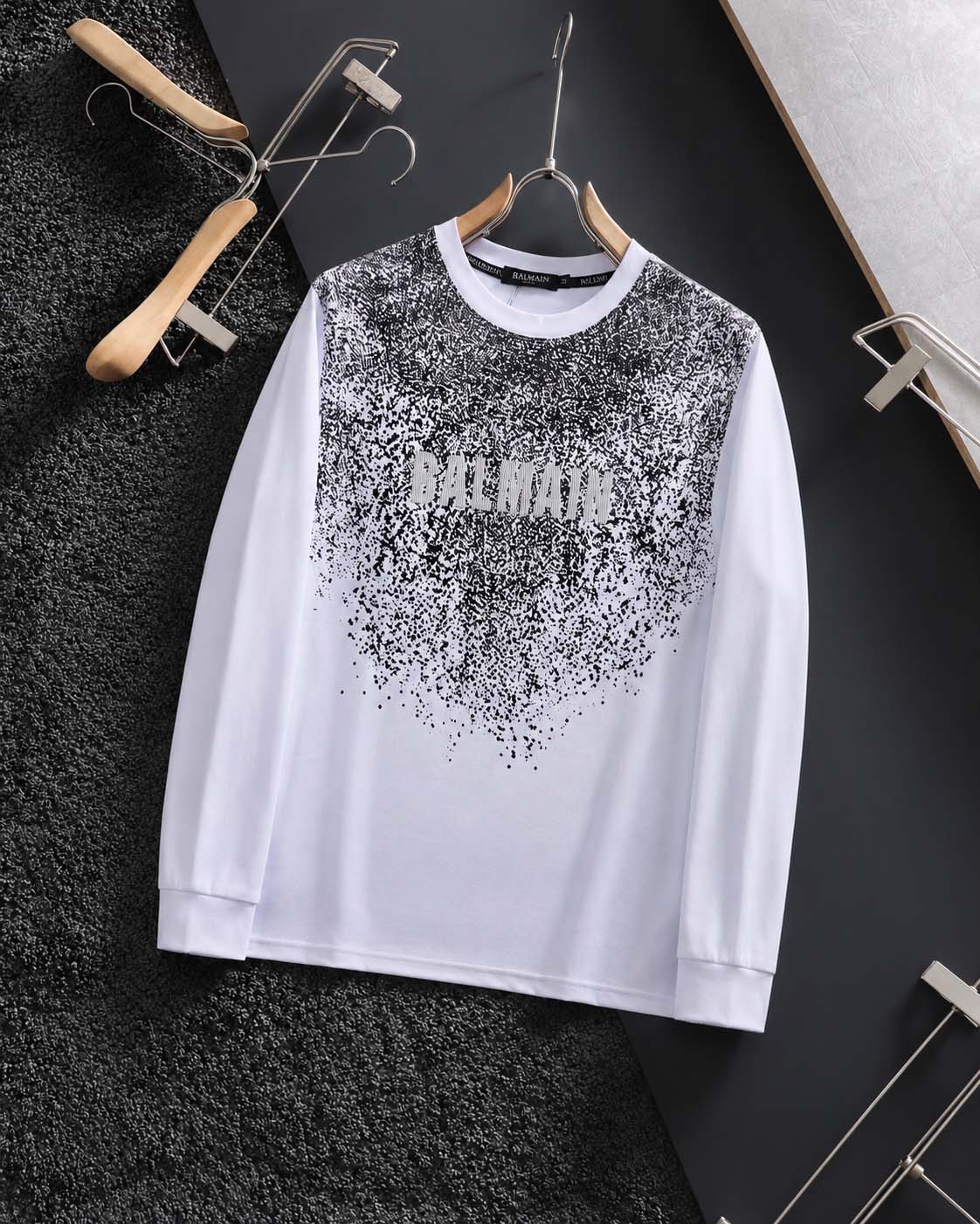 BALMAIN بلوزة كم خفيف دبل فيس صيني (10 حبات)