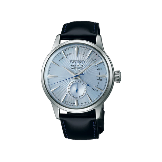 SEIKO: PRESAGE Men's Automatic Watch date Blue Dial Power Reserve Indicator (SSA343J1) Made in Japan