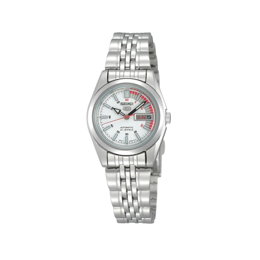 SEIKO: Seiko5 Mechanical Dress Watch, Metal Strap - White Dial - 24mm (SYMA41K1) Made in Japan.