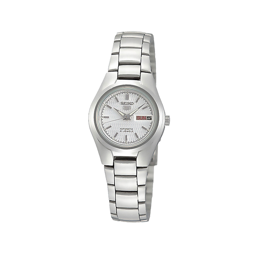 SEIKO: Seiko5 Mechanical Dress Watch, Metal Strap - White Dial - 24mm (SYMC07K1) Made in Japan.